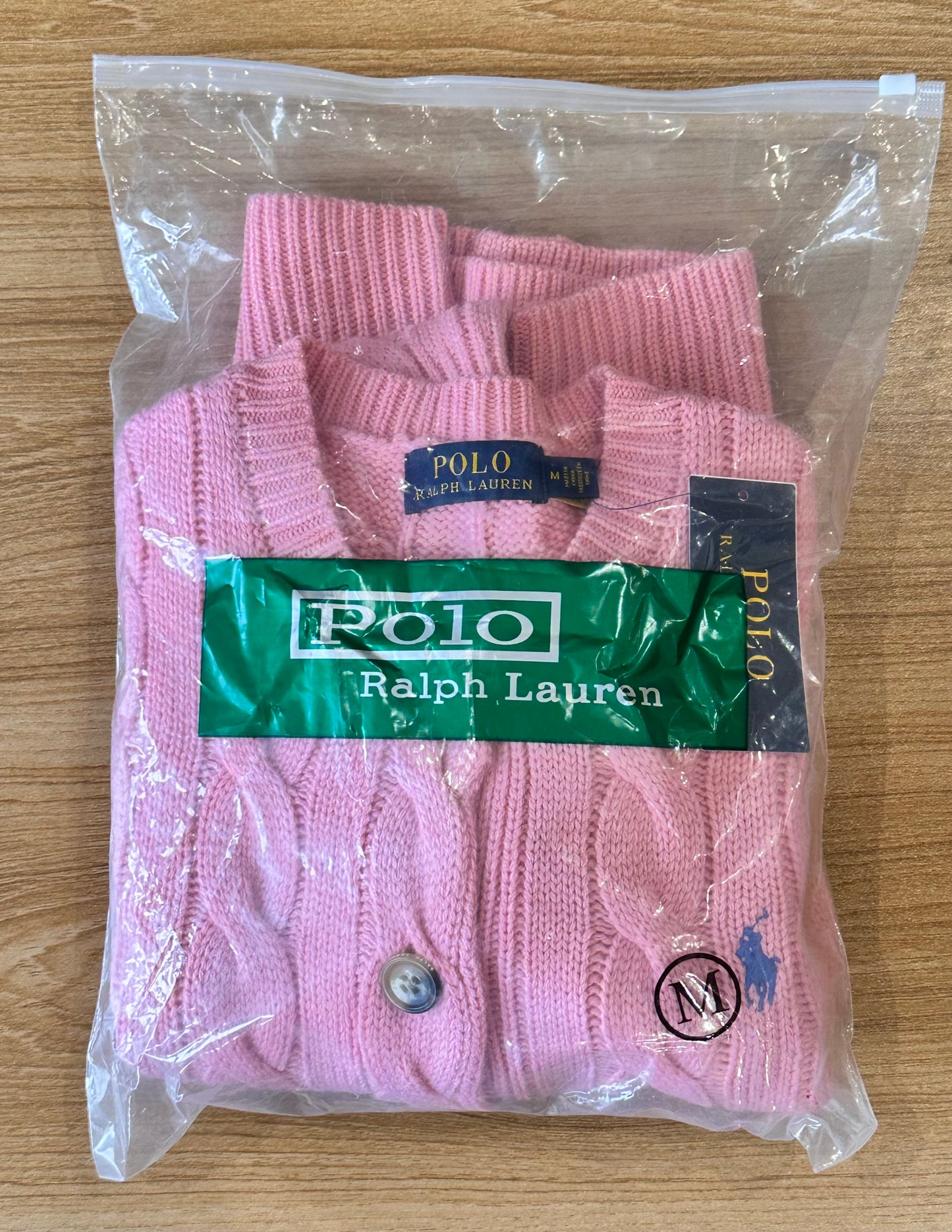 Ralph Lauren Cardigan • Size M • Pink