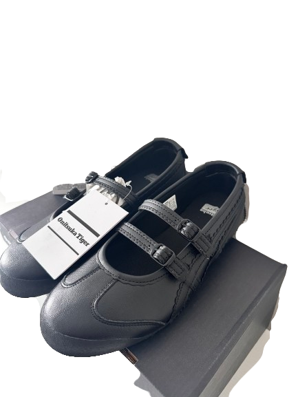 Onitsuka Tiger MEXICO 66 TGRS Mary Jane Ballet Flats - UK Size 5 EU 38 - Black