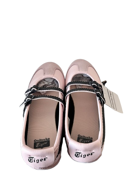 Onitsuka Tiger MEXICO 66 TGRS Mary Jane Ballet Flats - UK Size 5 EU 38 - Pink and Black