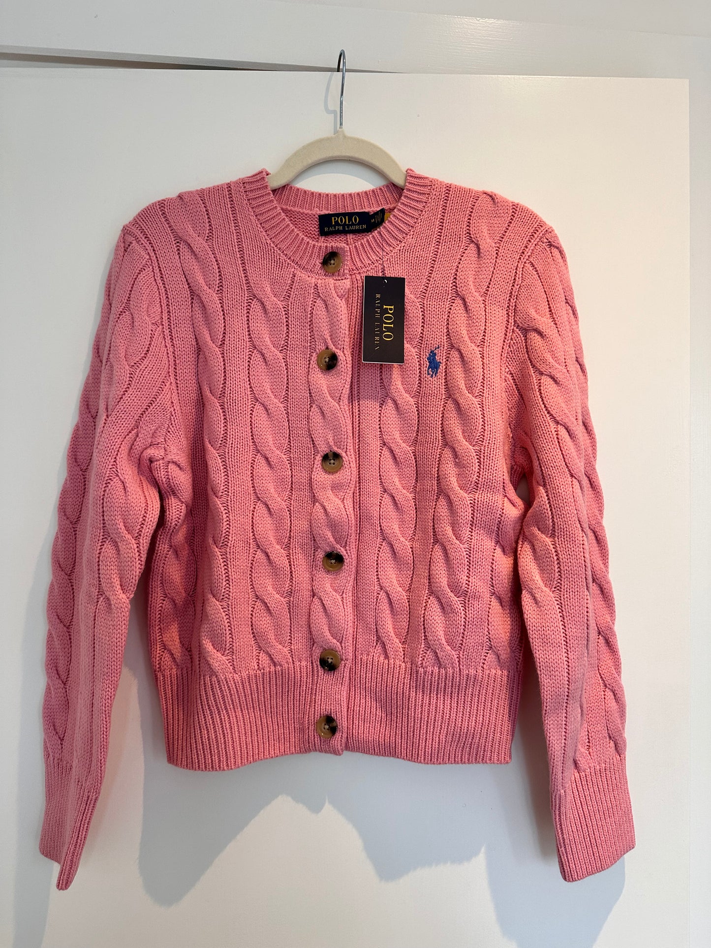 Ralph Lauren Cardigan • Size M • Pink