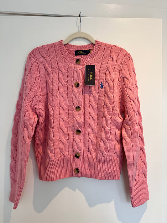 Ralph Lauren Cardigan • Size M • Pink
